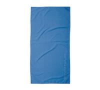 TOM TAILOR Serviette de Fitness, 70x140 cm, 80% polyester, 20% polyamide/ microfibre, avec fine couture en chaîne et logo en relief, SPORTS TOWEL Bleu (Cool Blue)