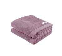 TOM TAILOR Serviette, Lot de 2, 50 x 100 cm, 100% coton / éponge, avec accroche et étiquette avec logo, COLOR BATH TOWEL Lilas (Cozy Mauve)