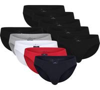 TOM TAILOR Slip homme, pack de 10 - Mini slip, basique, uni bleu/blanc/rouge/noir XXL