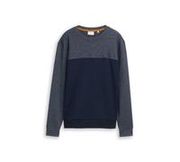 TOM TAILOR Sweat-shirt bleu foncé / bleu chiné, Taille XXXL