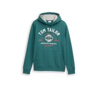 TOM TAILOR Sweat-shirt émeraude / rouge clair / blanc, Taille XXL