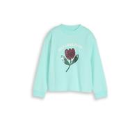 TOM TAILOR Sweat-shirt menthe / rouge, Taille 128-134