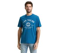 TOM TAILOR T-Shirt bleu / blanc, Taille XL