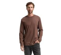 TOM TAILOR T-Shirt à Manches Longues pour Homme, 38833 - Sac Marron, XXL