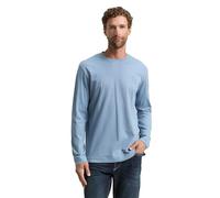TOM TAILOR T-Shirt à Manches Longues pour Homme avec imprimé 1048584, 28800 - Faded Denim Blue, M