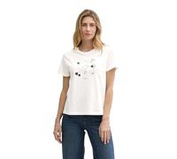 TOM TAILOR T-Shirt Basique pour Femme en Coton Biologique, 10320 - Soft Clear White, L