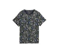 TOM TAILOR 1045534 T-Shirt, 37369-Structure Multicolore à Pois Bleu Marine, S Femmes