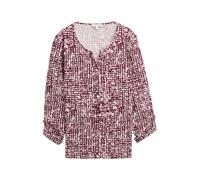 TOM TAILOR T-shirt beige clair / rouge foncé / blanc, Taille M