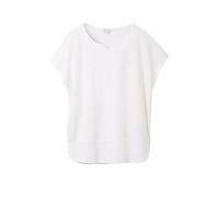 Tom Tailor Fabric Mix Short Sleeve T-shirt Blanc L Femme