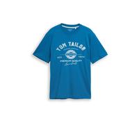 TOM TAILOR T-Shirt bleu / blanc, Taille M