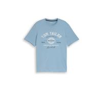 TOM TAILOR T-Shirt bleu clair / bleu foncé / blanc, Taille L
