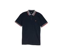 TOM TAILOR T-Shirt bleu foncé / gris / rouge, Taille L