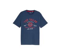 TOM TAILOR T-Shirt bleu foncé / rouge / blanc, Taille XL