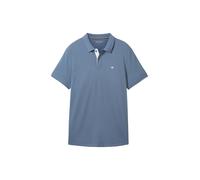 TOM TAILOR T-Shirt bleu fumé / blanc, Taille L