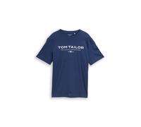 TOM TAILOR T-Shirt bleu marine / blanc, Taille L