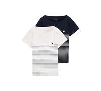 TOM TAILOR T-shirt bleu marine / bleu clair / vert clair / blanc, Taille M