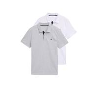 TOM TAILOR T-Shirt bleu marine / gris clair / blanc, Taille XL