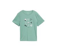 TOM TAILOR T-shirt bleu marine / turquoise / blanc cassé, Taille S
