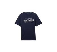 TOM TAILOR T-Shirt bleu nuit / blanc, Taille XL