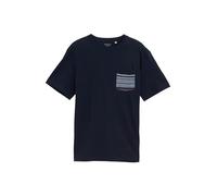 TOM TAILOR T-Shirt bleu pastel / bleu foncé / rouge feu / blanc, Taille XL