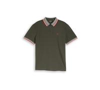 TOM TAILOR T-Shirt gris chiné / olive / rouge, Taille L