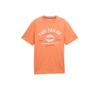 TOM TAILOR T-Shirt marine / abricot / blanc, Taille XXL