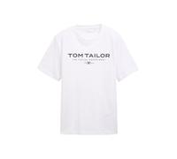 TOM TAILOR T-Shirt marine / blanc, Taille S