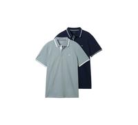 TOM TAILOR T-Shirt marine / bleu clair / blanc, Taille L
