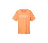 TOM TAILOR T-Shirt orange / blanc, Taille M