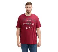 TOM TAILOR T-Shirt Plussize pour Homme, 35930 - Rouge Profond, 4XL