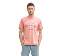 TOM TAILOR T-Shirt rose / rouge foncé / blanc cassé, Taille M