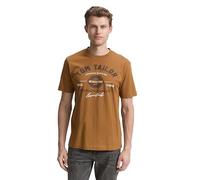 TOM TAILOR 1037735 T-Shirt, 25985-Deep Cognac, M Hommes