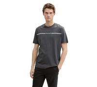 TOM TAILOR T-Shirt pour Homme avec imprimé 1037803, 10307 - Dark Shadow, XL