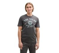 TOM TAILOR T-Shirt pour Homme avec Logo imprimé en Coton, 10899-tarmac Grey, L