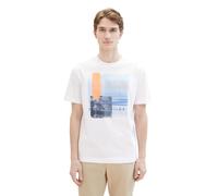 TOM TAILOR 1040898 T-Shirt, Blanc 20000, L Homme