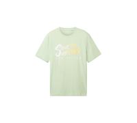 TOM TAILOR T-Shirt safran / vert clair / blanc, Taille XXL