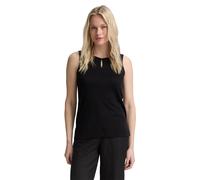 Tom Tailor T-shirt Sans Manches Fabric Mix Crew Neck