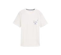 TOM TAILOR T-Shirt saphir / blanc cassé, Taille XXL