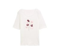 TOM TAILOR 1047062 T-Shirt, 10332-Off White, XXL Femmes