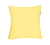 TOM TAILOR Taie de coussin en percale, 40x40 cm, 100% coton/percale, taie d'oreiller avec passepoil coloré et fermeture éclair de qualité, UNI Jaune (Light Lemon)