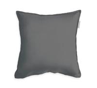 TOM TAILOR Taie d'Oreiller en satin, 40x40 cm, 100% coton/ satin, avec double couture, taie d'oreiller coloré et fermeture éclair de qualité, TWO-TONE SOLID COLORS Gris (Moody Grey)
