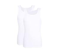 TOM TAILOR Tanktop 2er Pack Maillot De Corps, Blanc-Weiß (Weiss 1000), Small (Lot de 2) Homme