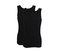TOM TAILOR Tanktop 2er Pack Maillot De Corps, Noir-Schwarz (Black 9000), X-Large (Lot de 2) Homme