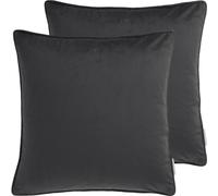 TOM TAILOR TT Housse de coussin, set de 2 VelvetSignature 45 x 45 cm Anthracite 45 x 45 cm