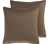 TOM TAILOR TT Housse de coussin, set de 2 VelvetSignature 45 x 45 cm Marron 45 x 45 cm