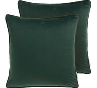 TOM TAILOR TT Housse de coussin, set de 2 VelvetSignature 45 x 45 cm Vert 45 x 45 cm