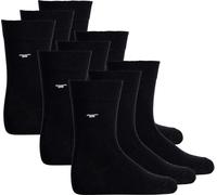 TOM TAILOR Uni Chaussettes pour enfants, paquet de 9 - Chaussettes, coton, logo, uni noir 31-34
