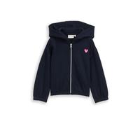 TOM TAILOR Veste de survêtement bleu foncé / rose, Taille 128-134
