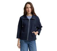 TOM TAILOR Veste de survêtement Boxy Fit Scuba pour Femme, 10668 - Sky Captain Blue., L