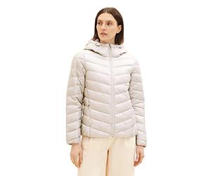 TOM TAILOR Veste matelassée légère à Capuche Doudoune Femme, 16339-nuages Gris, M Dames